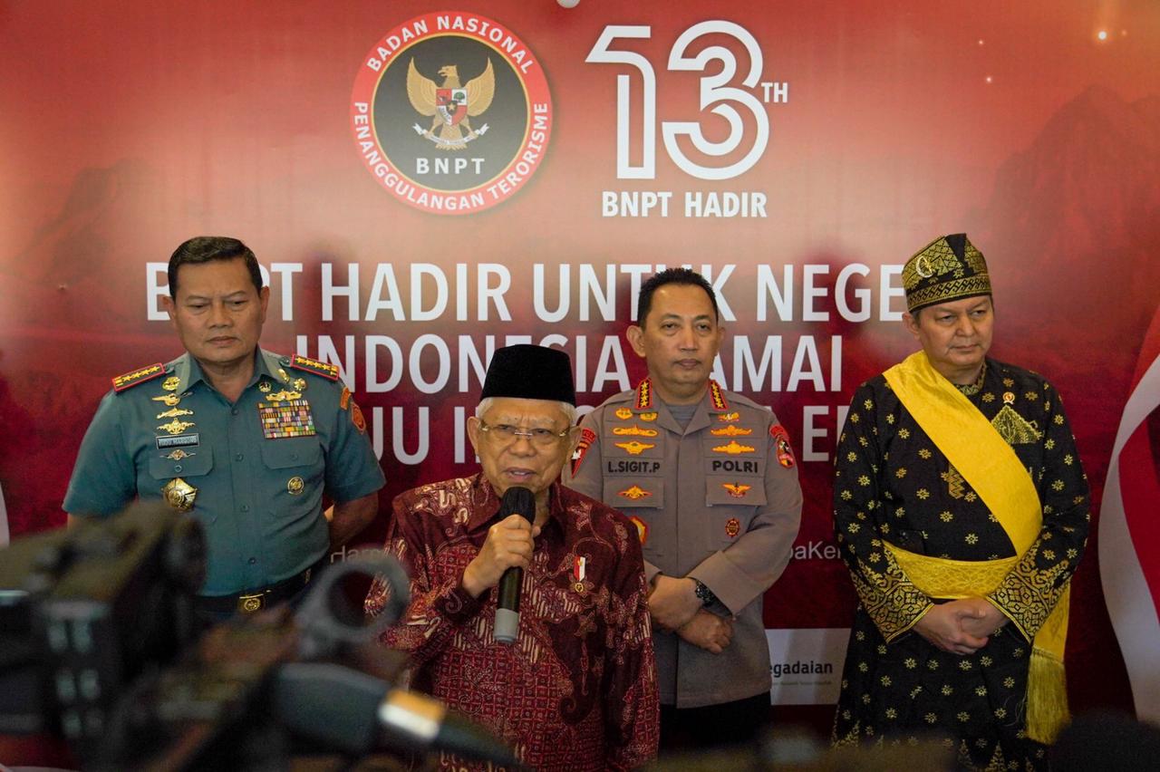 Wakil Presiden Ma'ruf Amin Hadiri HUT BNPT RI Ke-13 di Djakarta Theater