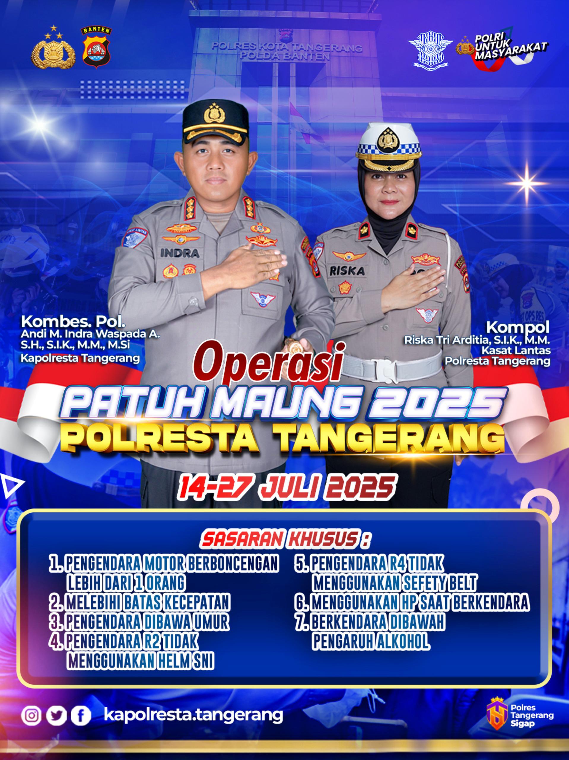Polresta Tangerang Akan Gelar Operasi Patuh Maung